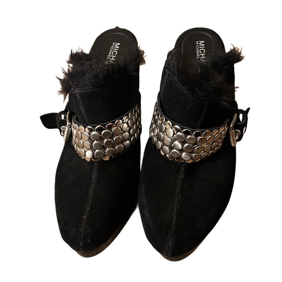 Michael Kors Shoes - Micheal Kors sexy Black Suede Women's Shoes with Silver Buckles & Accents. 🛍️🛒✨